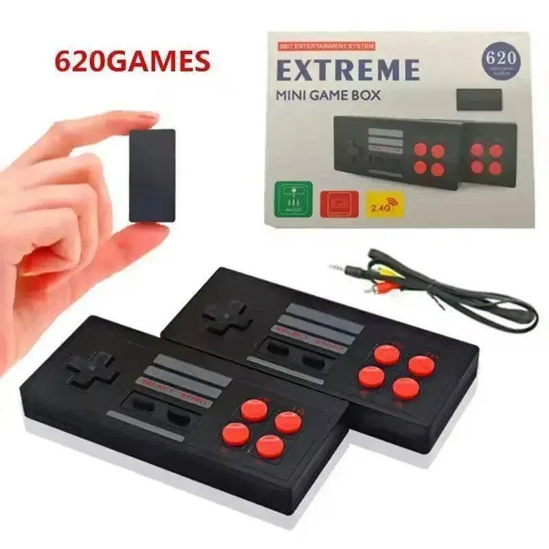 Rétro 620 Sans Fil — Console rétro NES sans fil 2.4G avec 620 jeux classiques. Ma